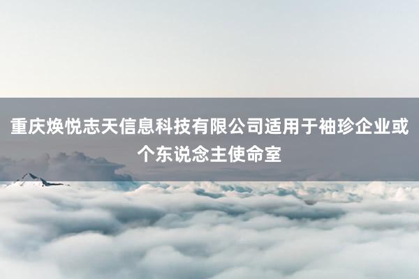 重庆焕悦志天信息科技有限公司适用于袖珍企业或个东说念主使命室